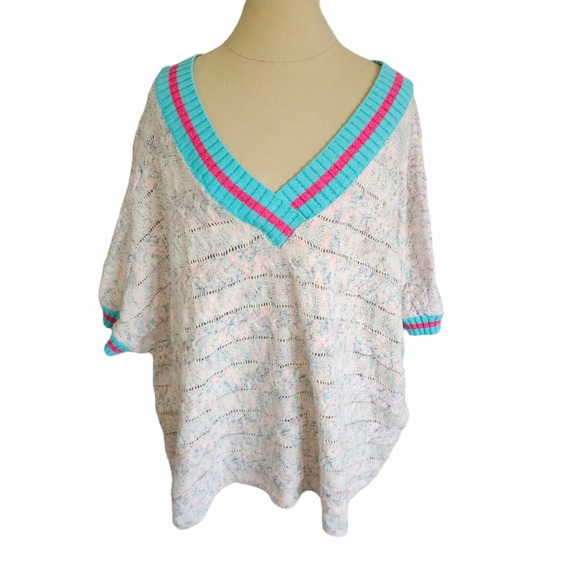 Torrid White and Blue Striped Blouse - Picture 5 of 10